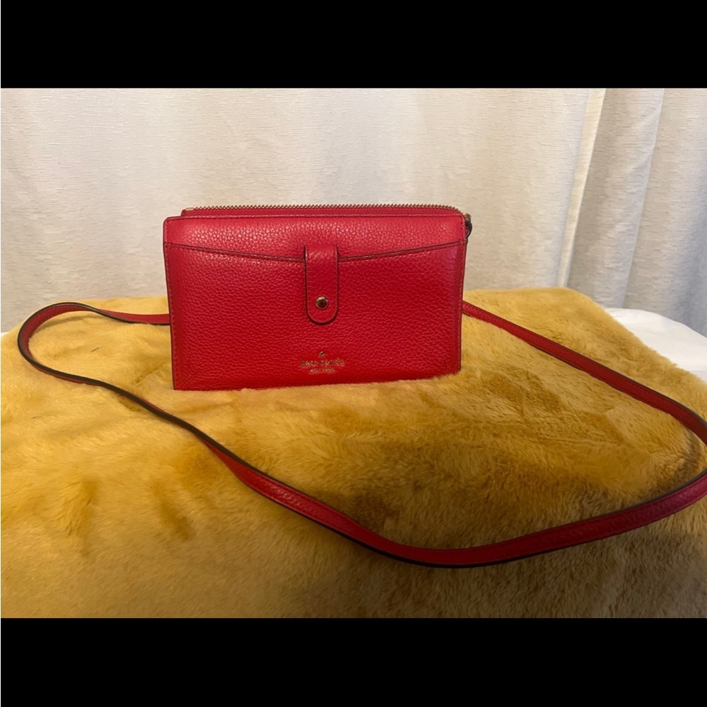 kate spade Red Crossbody Bag with Minimalist Design